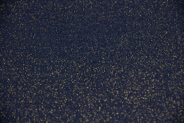 Glitzerbündchen, Strickschlauch, dunkelblau/gold, 0,5 m
